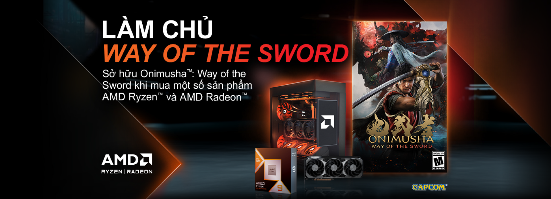 CTKM CHỌN AMD – SỠ HỮU CODE GAME “ONIMUSHA: WAY OF THE SWORD” MIỄN PHÍ!